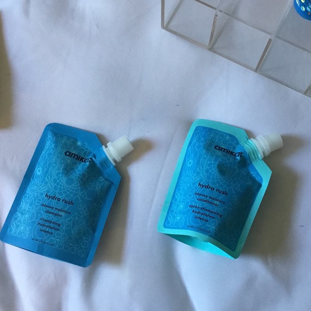 amika Hydro Rush Intense Moisture Shampoo & Conditioner Duo - Turquoise Blue